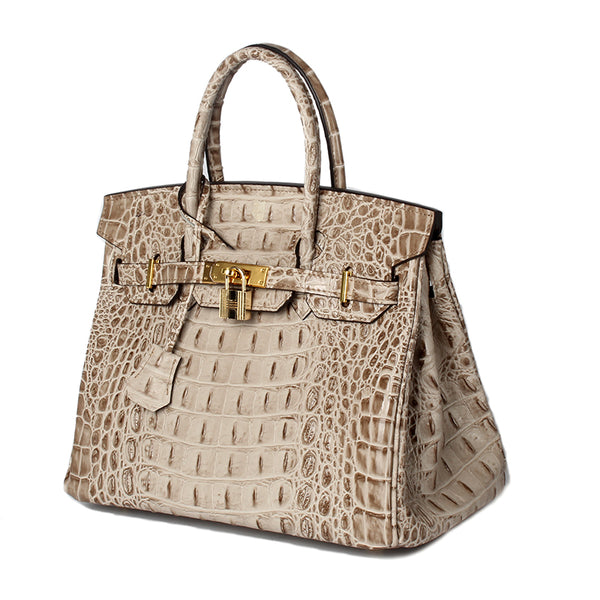 Savannah Crocodile Embossed Tote (Large)