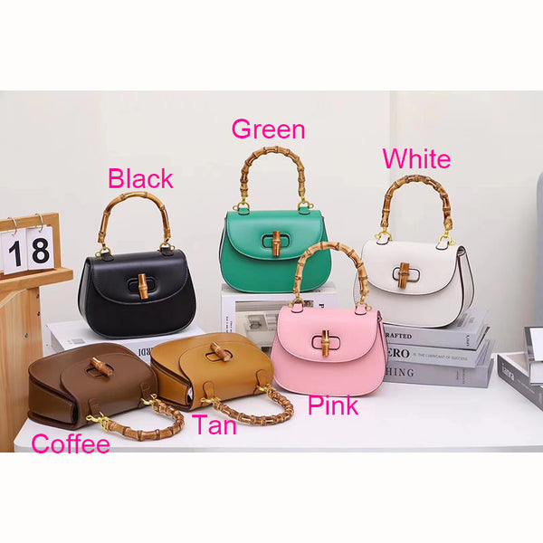 Lievy Bamboo Handle Patent Leather Crossbody
