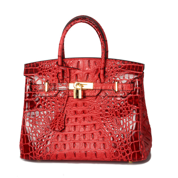 Savannah Crocodile Embossed Tote (Medium)
