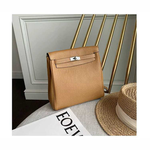 Porchka Padlock Leather Backpack