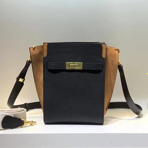 Okha Suede Lock Shoulder Bag